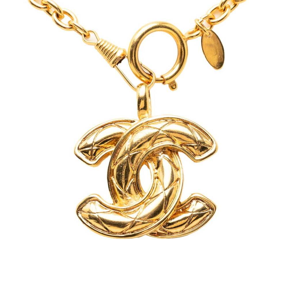 CHANEL Gold Logo Necklace - Picture 1 of 6